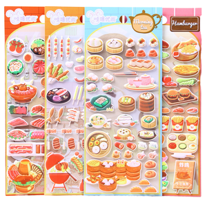 Customizable Geometric <b>3D</b> PVC <b>Stickers</b> with Raised <b>Stickers</b> Exquisite and Cute Food Shapes for Children Promotional Gifts - Product Image 3