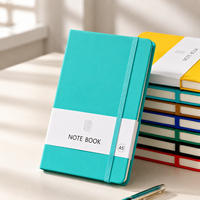Carnet A5 personnalisé en cuir PU multicolore avec sangle, idéal pour la planification au bureau et la gestion d'usine