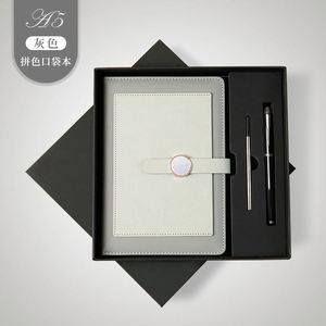 Cuaderno Promocional A5 con Logotipo Impreso Personalizado, Cuaderno de Oficina Grueso de Imitación de Cuero para Empresas, Juego de Regalo en Caja - Product Image 5