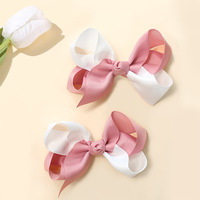Barrettes à cheveux en ruban gros-grain bicolore, mini nœuds pour bébés filles, accessoires pour cheveux d'enfants