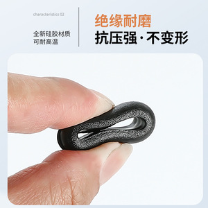 Protector de cable Fernandes de doble cara con orificio pasante, de plástico negro, IP65, anillo de sellado para caja de distribución, prensaestopas - Product Image 5