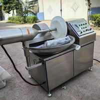 Listrik kecepatan tinggi 20l 40L 80L 125L mangkuk daging pemotong bakso mangkuk mesin pemotong daging sosis harga bagus