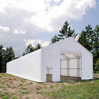 Hangar d'avion Double Truss Industrial Car Storage Shelter 30x20 Arch Space 48mm Purlin Tubes Cadre en acier galvanisé