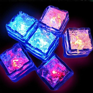 Water <b>Activated</b> Color Changing Multi Color LED Light up Plastic Ice <b>Cubes</b> for Drinks Dark Flashing on Cocktails Party & Bath - Product Image 2
