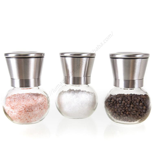 Moulin à épices manuel en acier inoxydable WXL713 de 200 ml pour sel et poivre, en forme de boule, pour cuisine et maison, vente en gros - Product Image 4
