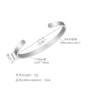 สร้อยข้อมือสแตนเลสสตีลข้อความสร้างแรงบันดาลใจที่กำหนดเองสลักด้วยเลเซอร์สำหรับผู้ชายตัวเลือกสีเงินทอง 'I IS 'angel' แฟชั่น - Product Image 2