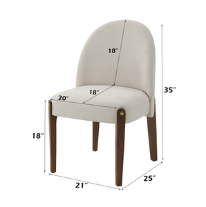 Chaise nordique en tissu et bois massif, design moderne, chaise de salle à manger individuelle pour la maison, le bureau, l'hôtel et l'appartement, fonction convertible - Product Image 3