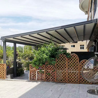 Auvent en alliage d'aluminium motorisé avec télécommande, pergola à lames orientables, gazebo, pavillon, protection solaire, imperméable, durable, anti-corrosion