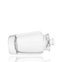 Flacon de parfum en verre vide transparent unique avec pulvérisateur de liquide visible, 50 ml, 100 ml, en stock usine