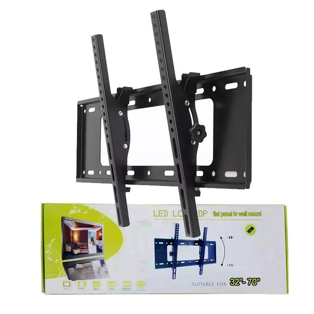 JIANGHAO C55 OEM Factory 15 Degree Tilting TV Wall Mount Fixed LED/LCD Bracket Steel Stand Custom for 32-70 Inches Flat TVs