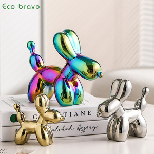 Scultura Creativa Cane Palloncino per Vendita Diretta dalla Fabbrica, Ornamento Artigianale in Ceramica Galvanizzata, Set Regalo per Arredo Ufficio, Camera da Letto e Decorazione Domestica - Product Image 3