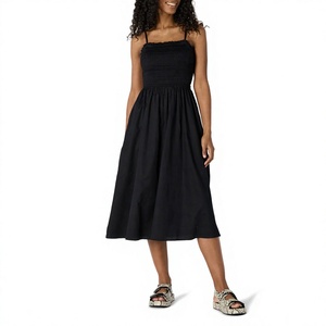 Vestido Midi Vintage para Mujer, Sin Mangas, Corte en A, Algodón, Casual, para Uso Diario de Verano - Product Image 4