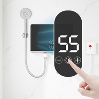 Chauffe-eau électrique instantané intelligent multi-vitesses BOOMING 8,5 kW avec écran tactile pour salle de bain, cuisine, camping-car et usage extérieur en aluminium moulé