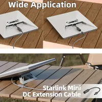 Cable de Extensión DC5521 de 18CM, Entrada de Alimentación Máxima de 100W, Cable de Extensión USB C a DC de Repuesto, Portátil e Impermeable para Starlink Mini