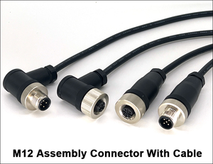 Conector de Aviación M12 Impermeable de 4 Núcleos Macho/Hembra, Sensor PA66 Retardante de Llama <span class=keywords><strong>Mejorado</strong></span>, Forma Recta/Angular - Product Image 3