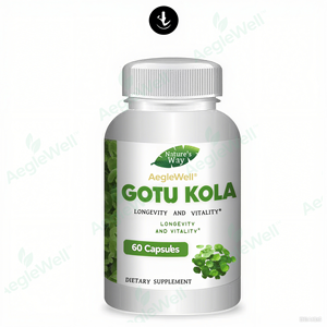 Capsules de <span class=keywords><strong>Gotu</strong></span> <span class=keywords><strong>Kola</strong></span> OEM de marque privée pour soutenir la santé de la peau et le système immunitaire 60capsules - Product Image 1