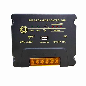 MPPT 10A/20A Solar Charge Controller with lead-acid battery and 12V24V automatic adaptation