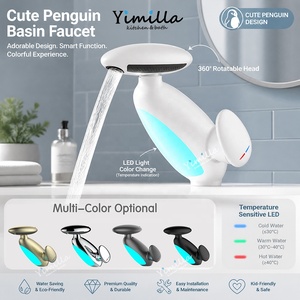 Nuovo Tipo di Rubinetto Miscelatore per Lavabo con Luce LED Bianca per Bagno di Casa, Appartamento e Hotel, Ristrutturazione Bagno - Product Image 1