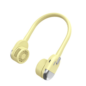 Ventilador de Cuello Portátil con Motor sin Escobillas, Recargable por USB, 3-6h de Duración de Batería, Colores Blanco, Rosa y Amarillo, Dispositivo de Refrigeración Portátil - Product Image 5