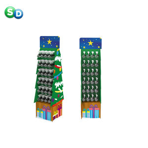 Christmas Series Promotional Products Shelf Floor Standing Customized POP Cardboard Christmas Ornament Display <b>Stand</b> - Product Image 5