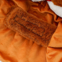Cape pour animaux de compagnie motif Tigre du Zodiaque Chinois, en peluche de dessin animé, en polaire chaude, avec capuche, costume du Nouvel An pour chien et chiot