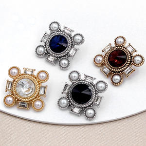 Gros Flatback Strass Bouton DIY Strass Flatback Bouton pour Cheveux Fleur De Mariage Embellissement - Product Image 4