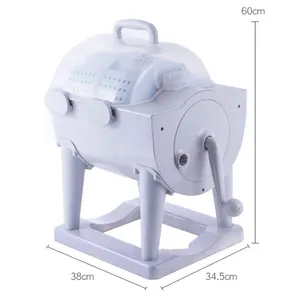 Manual Washing Machine Washing and Dewatering All-in-one Hand-crank Portable Mini Washer for Dorm Home Traveling