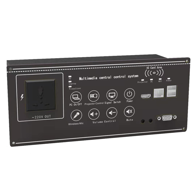 All in One Teaching Podium Controller Connect Projector and Computer Multimedia Central Control System Panel for Classroom