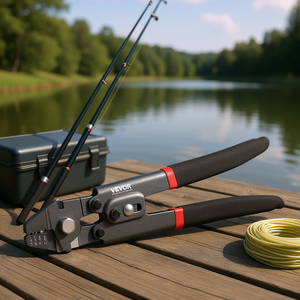 Outil de sertissage de pêche Vevor 2,2 mm pour fil, en aluminium de qualité industrielle, avec poignée souple, entrée frontale pour fils et thimbles - Product Image 2