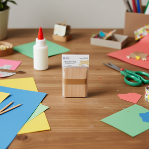Bastoncini di legno ILAN 18x150mm 50 pezzi per artigianato e fai da te - Product Image 3