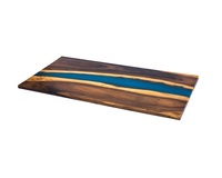 Panneau de Table à manger en résine et bois de noyer massif, 30x48 pouces, usage domestique, pour la plage