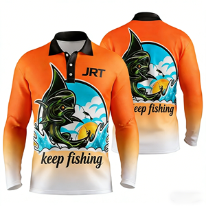 <span class=keywords><strong>Polo</strong></span> da Pesca Personalizzate con Sublimazione ad Asciugatura Rapida, Logo Personalizzato, Protezione UV per Uomo - Product Image 1