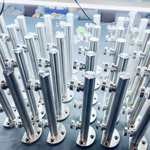 Rampes <span class=keywords><strong>d</strong></span>'<span class=keywords><strong>escalier</strong></span> en acier inoxydable et alliage de zinc au design moderne, support de sièges en verre sans monture, matériel ménager, porte-serviettes - Product Image 6