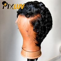 Perruques Courtes Afro Frisées Kinky, 100% Cheveux Humains Brésiliens Bouclés, Perruque Péruvienne Sans Colle - Produits Capillaires en Gros