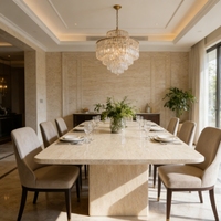 Dalle de pierre naturelle en travertin romain italien pour comptoirs, murs, bars, tables, taille personnalisée, intérieur de luxe, villa, hôtel