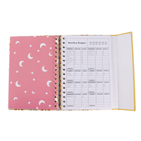 Cuaderno Planificador de Presupuesto Espiral al por Mayor, Tapa Dura, Impresión Floral Personalizada, para Oficina, Contabilidad y Gestión de Presupuesto