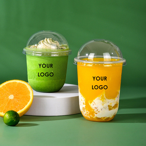 Оптовая продажа, прозрачный одноразовый утолщенный стеклянный стакан для сока, холодного напитка, молочный коктейль, кофейный пластиковый стакан для льда - Product Image 3