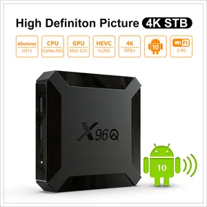 Precio de fábrica X96Q H313 Android 10 TV Box 4K 60fps Venta caliente decodificadores Tv Box Android