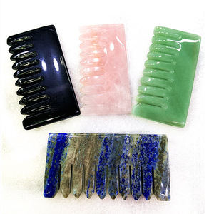 Hongzhuo nhà máy trực tiếp giá đá Lược guasha massage thân thiện với tóc Lapis Lazuli ngọc tinh thể - Product Image 6