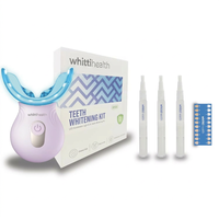 Kit de Blanchiment Dentaire à Lumière LED Bleue et Rouge avec Plateau Amovible et Accélérateur de Blanchiment à Lumière Froide LED, Gel Pré-rempli