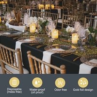 Nappes rectangulaires en plastique jetables de 8 pieds, nappe de Table en pvc pour les fêtes d'anniversaire