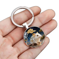 Vente chaude transfrontalière : Porte-clés en alliage de zinc avec motif du zodiaque chinois, pendentif exquis et petit accessoire