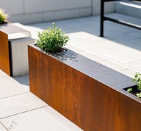 Bordure de jardin en acier corten de style vintage pour articles de jardinage
