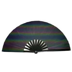 Nouveau Matériau Grand Éventail de Festival Iridescent Fantaisie de 13 Pouces en Tissu Réfléchissant Exclusif à Effet Laser - Product Image 2