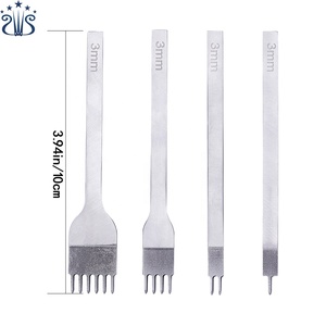 ชุดเครื่องมือเจาะหนัง 4 ชิ้น ขนาด 3/4/5/6 มม. สำหรับงาน DIY  ขนาด 1/2/4/6 นิ้ว  ชุดสิ่วเจาะหนัง  เครื่องมือเย็บหนัง - Product Image 2