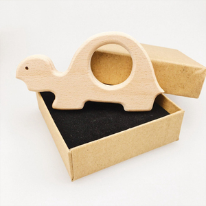 Nuevo masticable madera tortuga forma agarrar juguete BPA bebé libre de madera dentición - Product Image 3