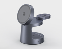 Nouvelle Station de Recharge Magnétique Sans Fil 3-en-1 25W 2026 à Rotation Rapide pour Téléphone, Écouteurs et Montre