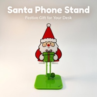 Support de téléphone portable universel pliable et réglable en acrylique rouge et vert, motif Père Noël, antidérapant, avec espace de chargement, portable