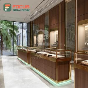 High Visibility Custom Jewelry Display Case Manufacturer Wood Frame Jewelry Shop Showcase Cabinet - Product Image 5