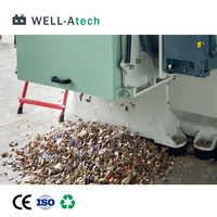 Machine de recyclage de plastique Broyeur à arbre simple/double Broyeur de film plastique pour bouteille en plastique Sac tissé en bois